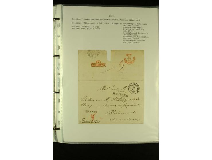 1587/1860, umfangreiche Sammlung Transitpost mit ca. 245 Briefen, Schwerpunkt bei der Post aus Belgien, Holland, Russland und