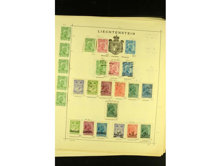 1849/1940, ungebrauchte und gestempelte Sammlung mit einigen besseren Werten, dazu ein guter Teil Liechtenstein, meist gute E