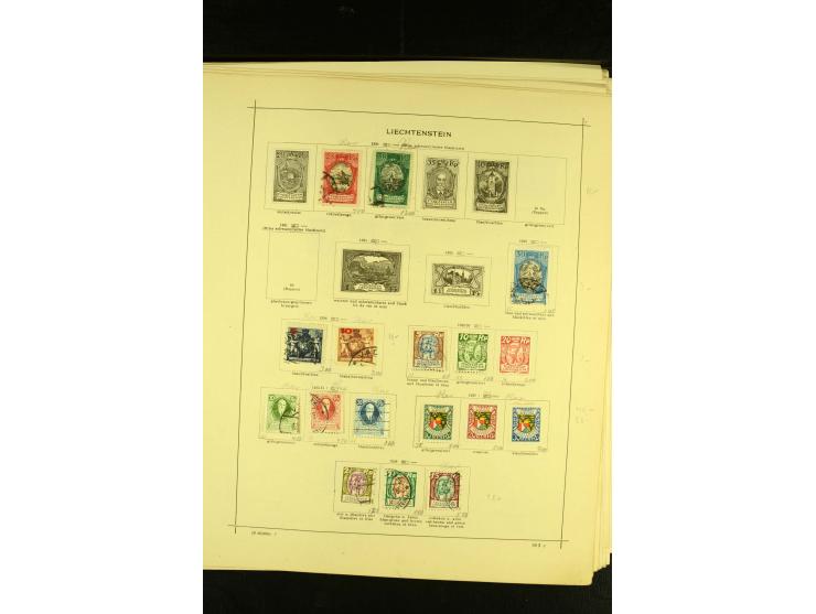 1849/1940, ungebrauchte und gestempelte Sammlung mit einigen besseren Werten, dazu ein guter Teil Liechtenstein, meist gute E