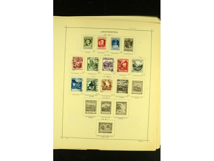 1849/1940, ungebrauchte und gestempelte Sammlung mit einigen besseren Werten, dazu ein guter Teil Liechtenstein, meist gute E