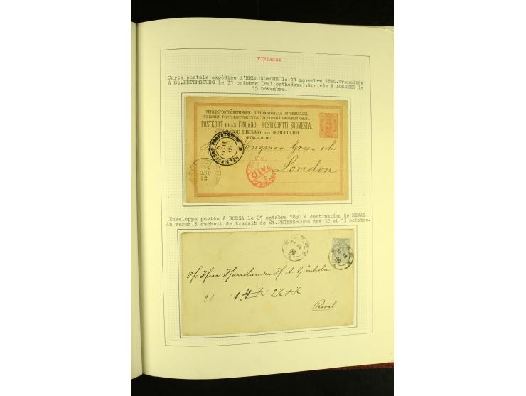 Finnland und Norwegen: 1857/1938, vorwiegend gestempelte Sammlung mit einigen Briefen und Ganzsachen, dabei u.a. Finnland Mi.