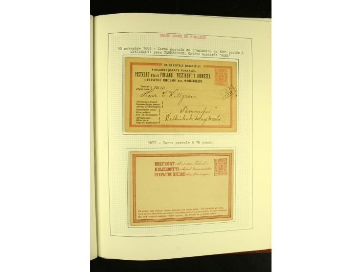 Finnland und Norwegen: 1857/1938, vorwiegend gestempelte Sammlung mit einigen Briefen und Ganzsachen, dabei u.a. Finnland Mi.