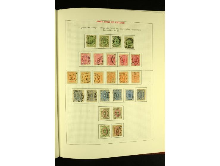 Finnland und Norwegen: 1857/1938, vorwiegend gestempelte Sammlung mit einigen Briefen und Ganzsachen, dabei u.a. Finnland Mi.