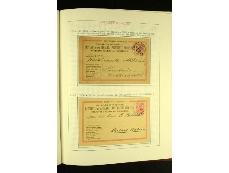 Finnland und Norwegen: 1857/1938, vorwiegend gestempelte Sammlung mit einigen Briefen und Ganzsachen, dabei u.a. Finnland Mi.