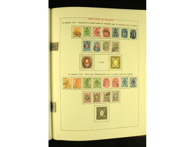 Finnland und Norwegen: 1857/1938, vorwiegend gestempelte Sammlung mit einigen Briefen und Ganzsachen, dabei u.a. Finnland Mi.