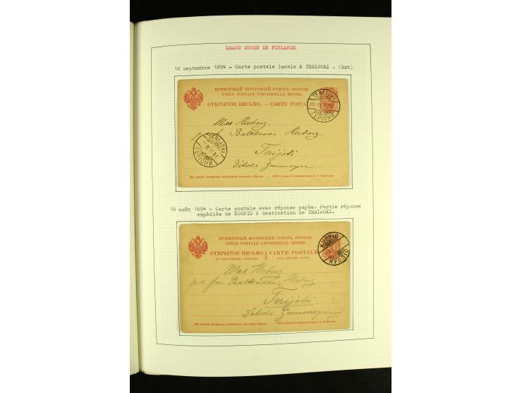 Finnland und Norwegen: 1857/1938, vorwiegend gestempelte Sammlung mit einigen Briefen und Ganzsachen, dabei u.a. Finnland Mi.