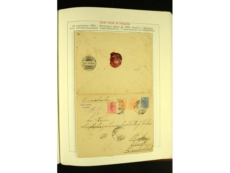 Finnland und Norwegen: 1857/1938, vorwiegend gestempelte Sammlung mit einigen Briefen und Ganzsachen, dabei u.a. Finnland Mi.