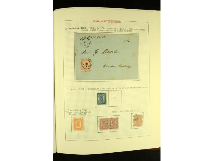 Finnland und Norwegen: 1857/1938, vorwiegend gestempelte Sammlung mit einigen Briefen und Ganzsachen, dabei u.a. Finnland Mi.