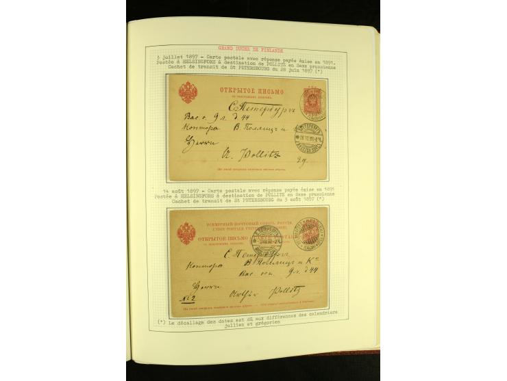 Finnland und Norwegen: 1857/1938, vorwiegend gestempelte Sammlung mit einigen Briefen und Ganzsachen, dabei u.a. Finnland Mi.