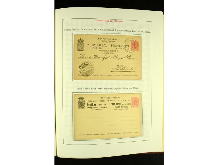 Finnland und Norwegen: 1857/1938, vorwiegend gestempelte Sammlung mit einigen Briefen und Ganzsachen, dabei u.a. Finnland Mi.