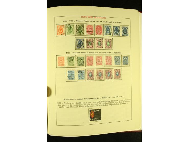 Finnland und Norwegen: 1857/1938, vorwiegend gestempelte Sammlung mit einigen Briefen und Ganzsachen, dabei u.a. Finnland Mi.