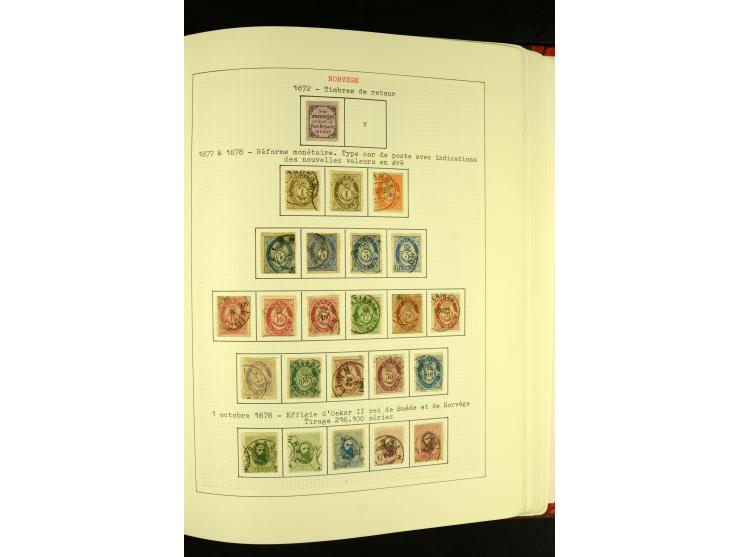 Finnland und Norwegen: 1857/1938, vorwiegend gestempelte Sammlung mit einigen Briefen und Ganzsachen, dabei u.a. Finnland Mi.
