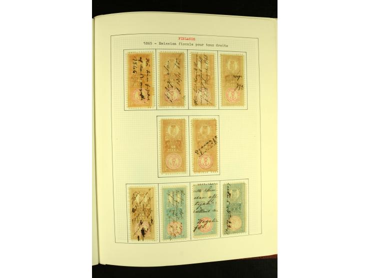 Finnland und Norwegen: 1857/1938, vorwiegend gestempelte Sammlung mit einigen Briefen und Ganzsachen, dabei u.a. Finnland Mi.