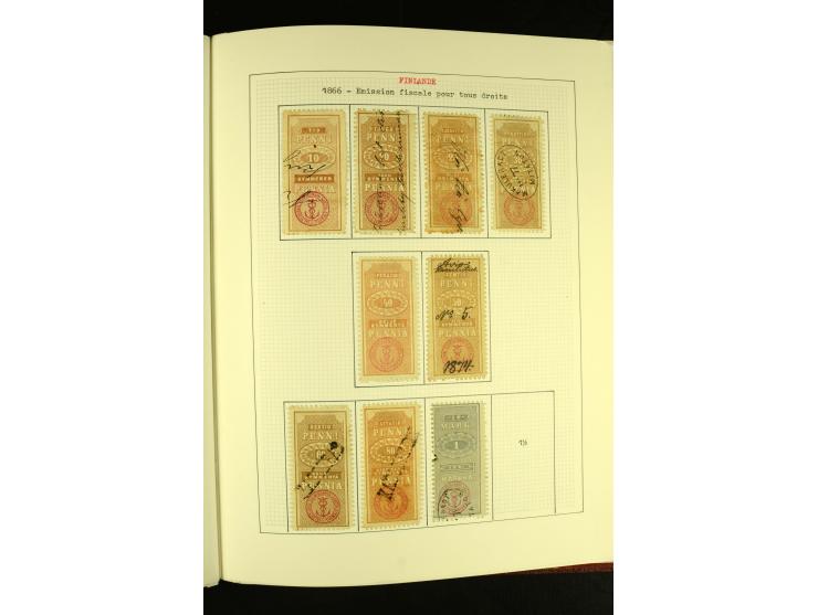 Finnland und Norwegen: 1857/1938, vorwiegend gestempelte Sammlung mit einigen Briefen und Ganzsachen, dabei u.a. Finnland Mi.