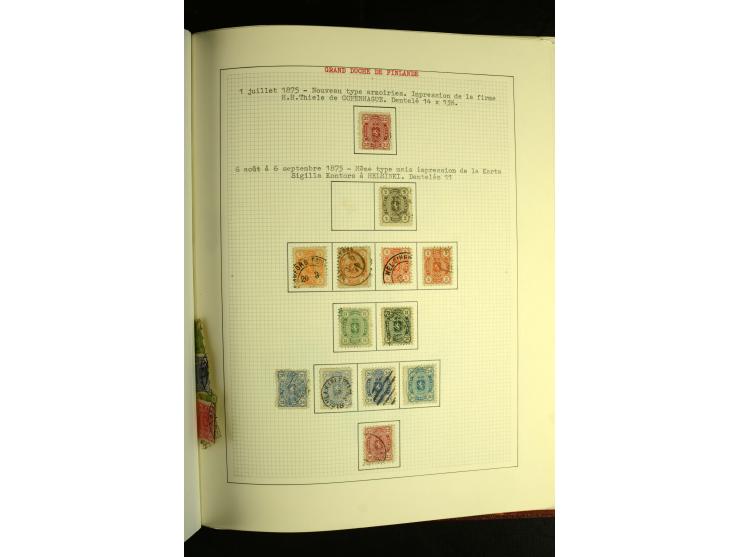 Finnland und Norwegen: 1857/1938, vorwiegend gestempelte Sammlung mit einigen Briefen und Ganzsachen, dabei u.a. Finnland Mi.