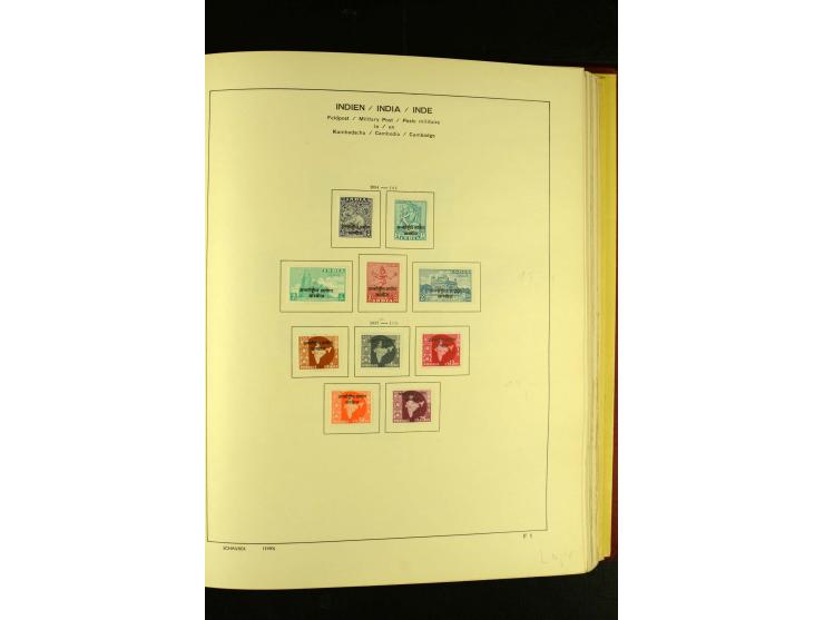 1875/1972 (ca.), ungebrauchte und gestempelte Sammlung mit besseren Ausgaben in 2 Schaubek-Alben
