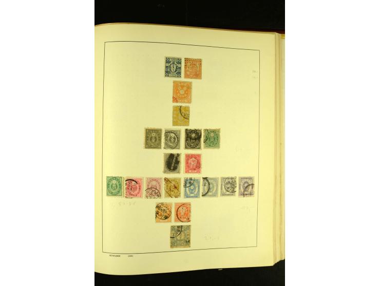 1875/1972 (ca.), ungebrauchte und gestempelte Sammlung mit besseren Ausgaben in 2 Schaubek-Alben