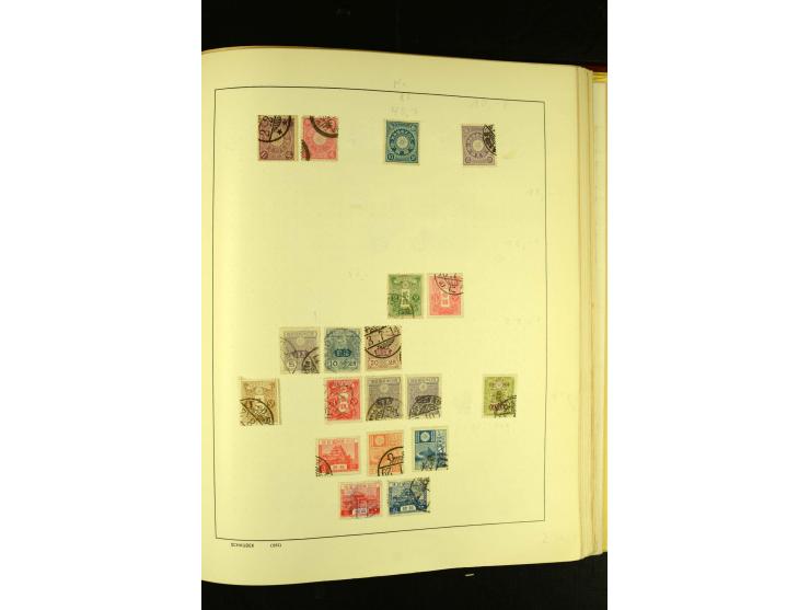 1875/1972 (ca.), ungebrauchte und gestempelte Sammlung mit besseren Ausgaben in 2 Schaubek-Alben