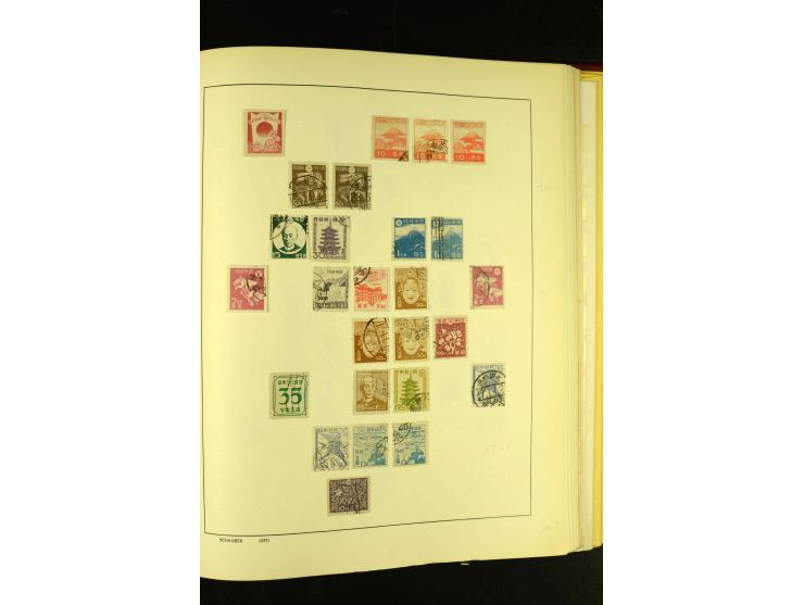 1875/1972 (ca.), ungebrauchte und gestempelte Sammlung mit besseren Ausgaben in 2 Schaubek-Alben