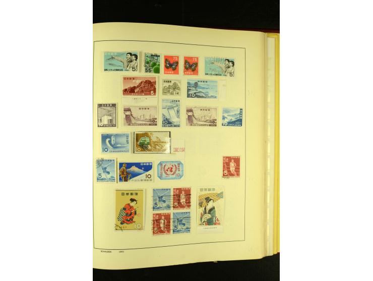 1875/1972 (ca.), ungebrauchte und gestempelte Sammlung mit besseren Ausgaben in 2 Schaubek-Alben