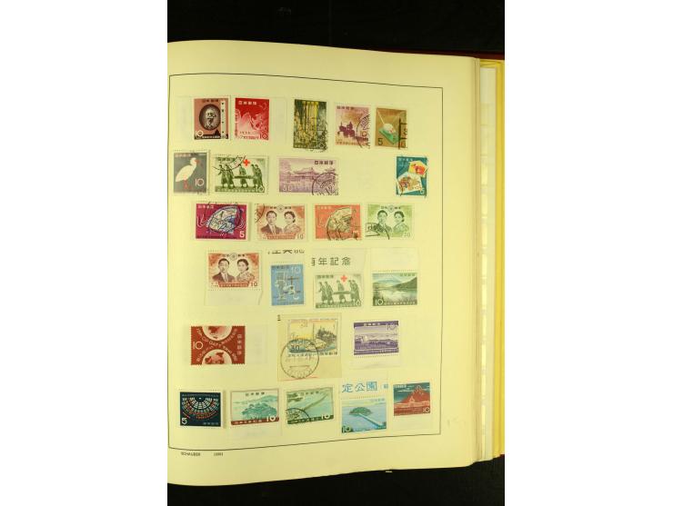 1875/1972 (ca.), ungebrauchte und gestempelte Sammlung mit besseren Ausgaben in 2 Schaubek-Alben