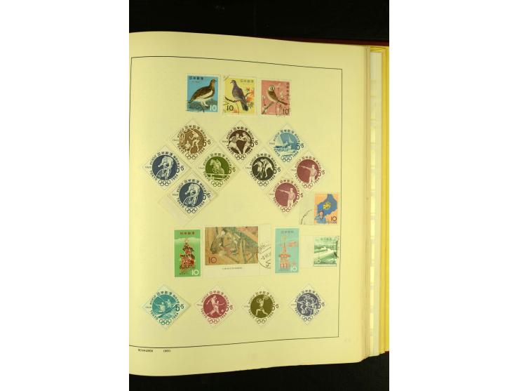 1875/1972 (ca.), ungebrauchte und gestempelte Sammlung mit besseren Ausgaben in 2 Schaubek-Alben