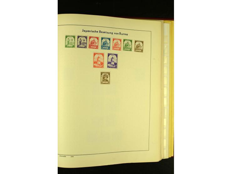 1875/1972 (ca.), ungebrauchte und gestempelte Sammlung mit besseren Ausgaben in 2 Schaubek-Alben