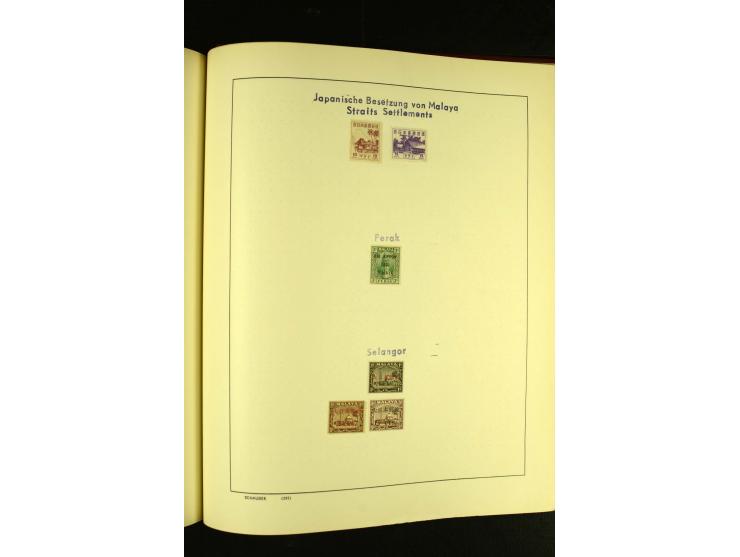 1875/1972 (ca.), ungebrauchte und gestempelte Sammlung mit besseren Ausgaben in 2 Schaubek-Alben