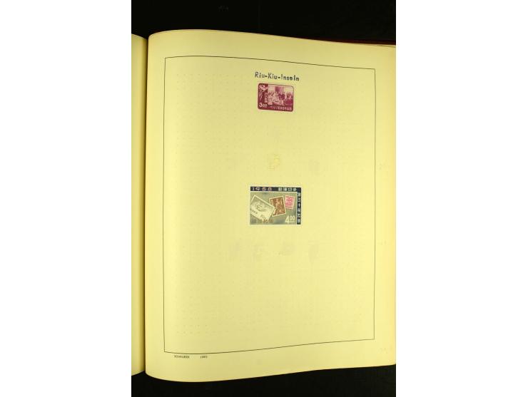 1875/1972 (ca.), ungebrauchte und gestempelte Sammlung mit besseren Ausgaben in 2 Schaubek-Alben