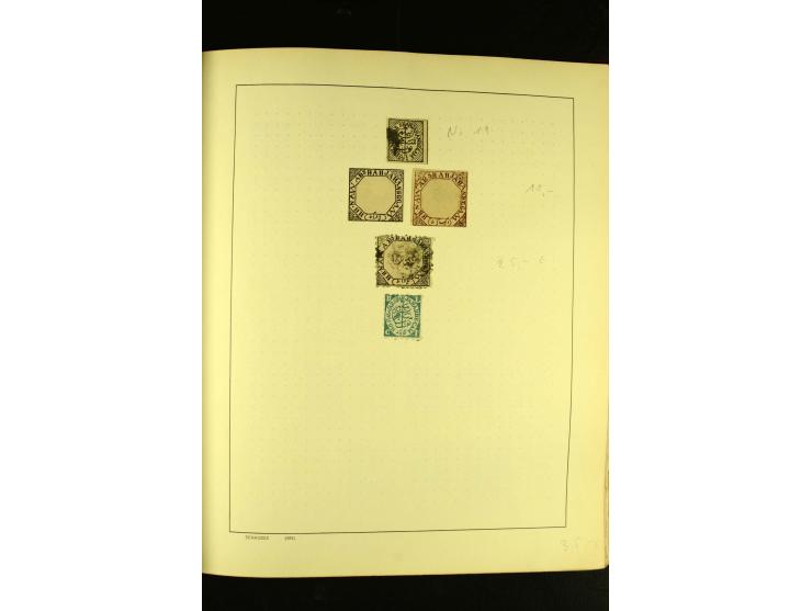 1875/1972 (ca.), ungebrauchte und gestempelte Sammlung mit besseren Ausgaben in 2 Schaubek-Alben