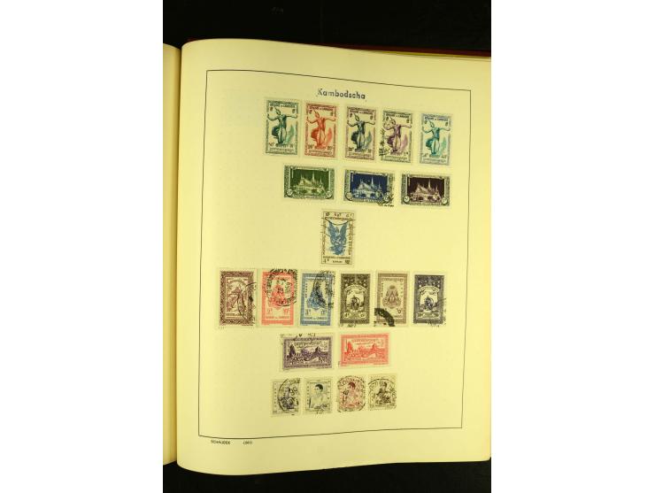 1875/1972 (ca.), ungebrauchte und gestempelte Sammlung mit besseren Ausgaben in 2 Schaubek-Alben