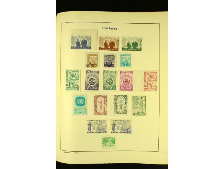 1875/1972 (ca.), ungebrauchte und gestempelte Sammlung mit besseren Ausgaben in 2 Schaubek-Alben