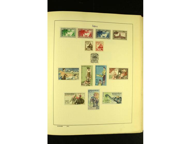 1875/1972 (ca.), ungebrauchte und gestempelte Sammlung mit besseren Ausgaben in 2 Schaubek-Alben