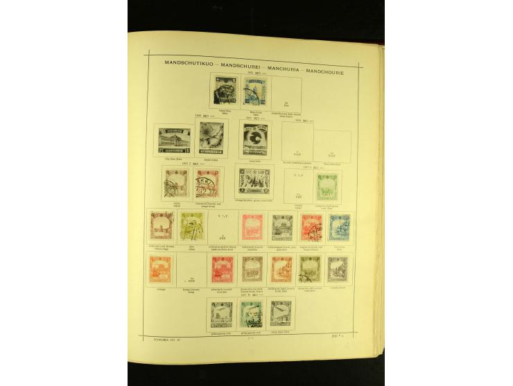 1875/1972 (ca.), ungebrauchte und gestempelte Sammlung mit besseren Ausgaben in 2 Schaubek-Alben