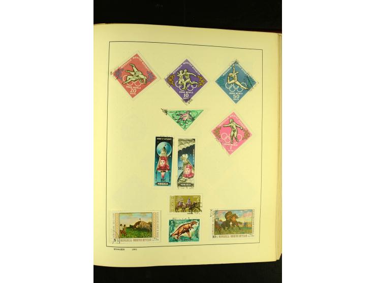 1875/1972 (ca.), ungebrauchte und gestempelte Sammlung mit besseren Ausgaben in 2 Schaubek-Alben