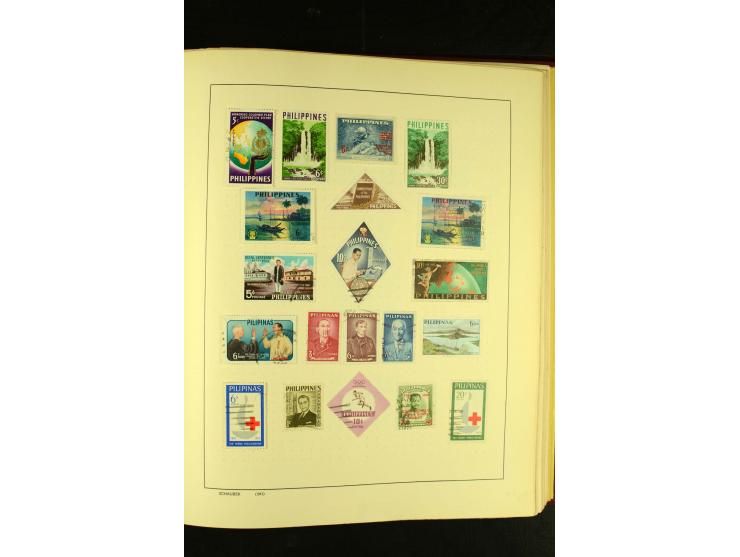 1875/1972 (ca.), ungebrauchte und gestempelte Sammlung mit besseren Ausgaben in 2 Schaubek-Alben