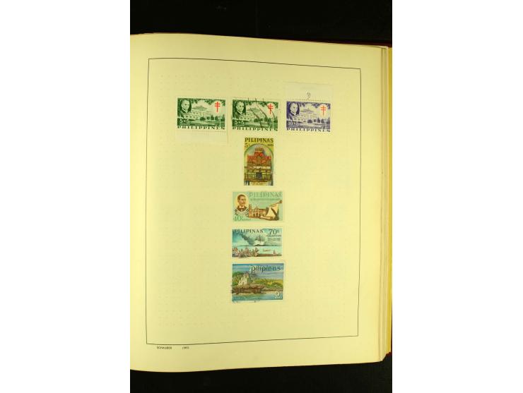 1875/1972 (ca.), ungebrauchte und gestempelte Sammlung mit besseren Ausgaben in 2 Schaubek-Alben