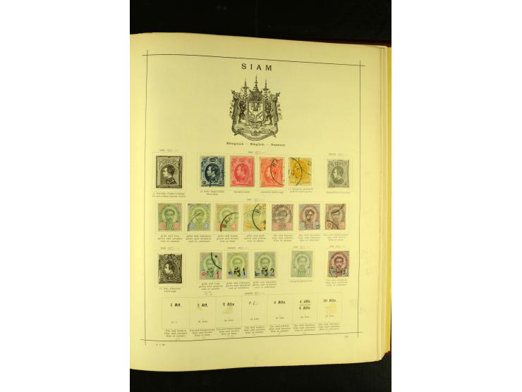 1875/1972 (ca.), ungebrauchte und gestempelte Sammlung mit besseren Ausgaben in 2 Schaubek-Alben