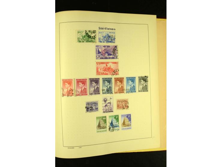 1875/1972 (ca.), ungebrauchte und gestempelte Sammlung mit besseren Ausgaben in 2 Schaubek-Alben
