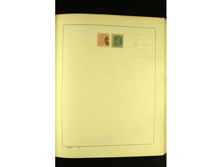 1875/1972 (ca.), ungebrauchte und gestempelte Sammlung mit besseren Ausgaben in 2 Schaubek-Alben