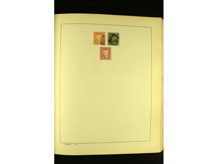 1875/1972 (ca.), ungebrauchte und gestempelte Sammlung mit besseren Ausgaben in 2 Schaubek-Alben