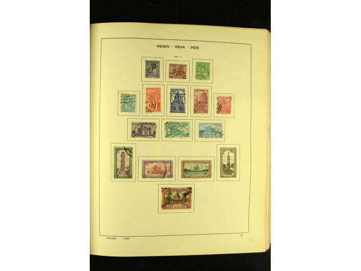 1875/1972 (ca.), ungebrauchte und gestempelte Sammlung mit besseren Ausgaben in 2 Schaubek-Alben