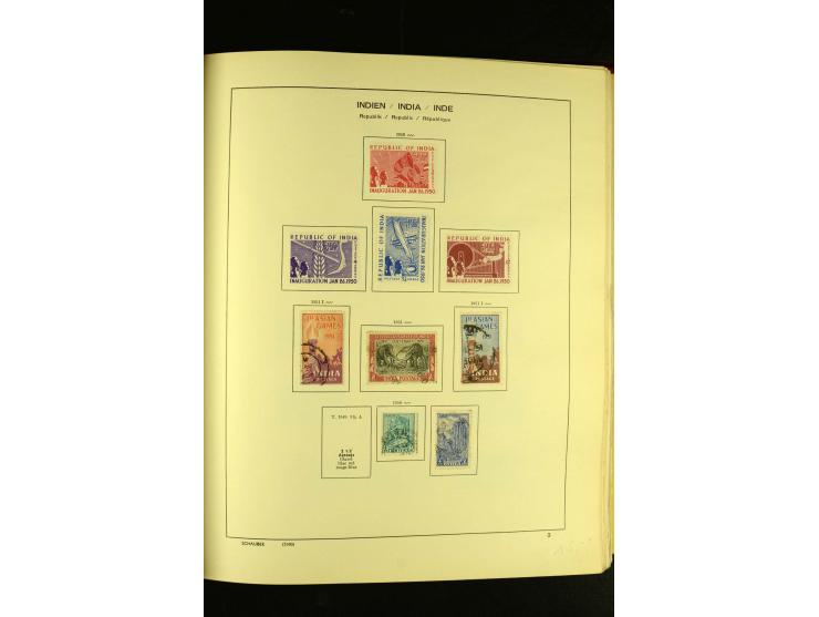 1875/1972 (ca.), ungebrauchte und gestempelte Sammlung mit besseren Ausgaben in 2 Schaubek-Alben