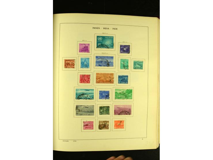 1875/1972 (ca.), ungebrauchte und gestempelte Sammlung mit besseren Ausgaben in 2 Schaubek-Alben