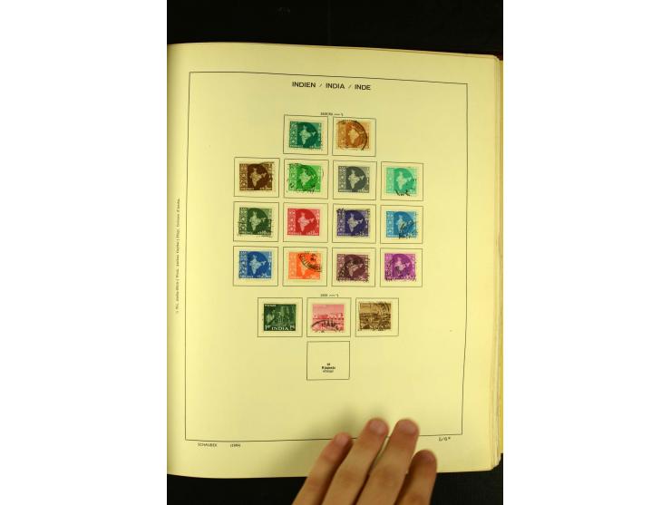 1875/1972 (ca.), ungebrauchte und gestempelte Sammlung mit besseren Ausgaben in 2 Schaubek-Alben