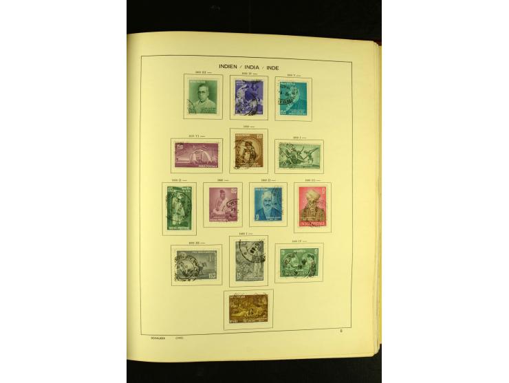 1875/1972 (ca.), ungebrauchte und gestempelte Sammlung mit besseren Ausgaben in 2 Schaubek-Alben
