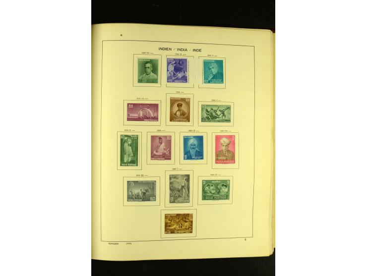 1875/1972 (ca.), ungebrauchte und gestempelte Sammlung mit besseren Ausgaben in 2 Schaubek-Alben