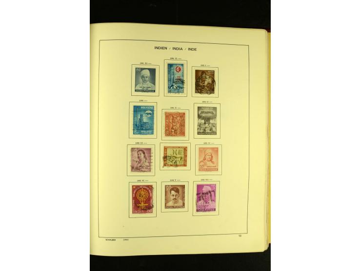 1875/1972 (ca.), ungebrauchte und gestempelte Sammlung mit besseren Ausgaben in 2 Schaubek-Alben