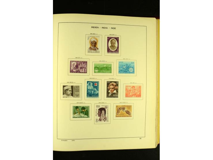 1875/1972 (ca.), ungebrauchte und gestempelte Sammlung mit besseren Ausgaben in 2 Schaubek-Alben