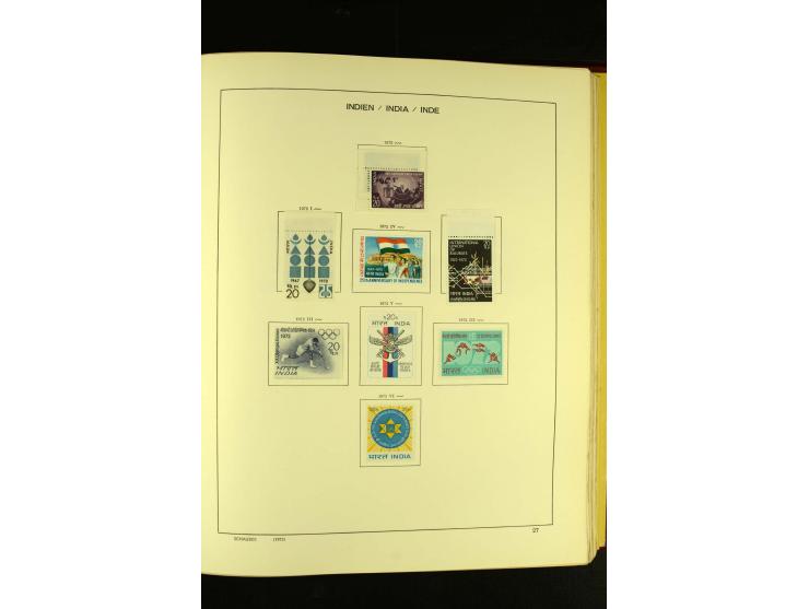 1875/1972 (ca.), ungebrauchte und gestempelte Sammlung mit besseren Ausgaben in 2 Schaubek-Alben